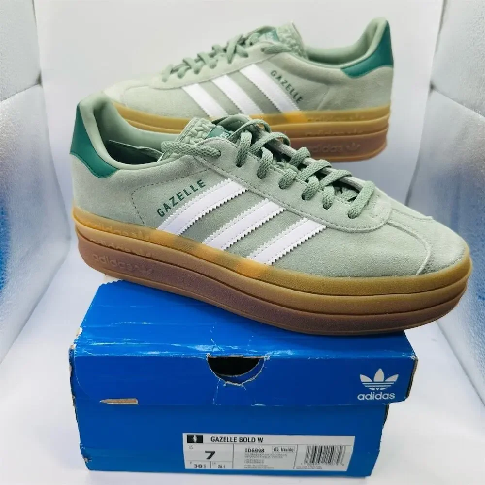 Adidas Gazelle Bold W Green Suede ID6998 | Women’s Size 7 US | New